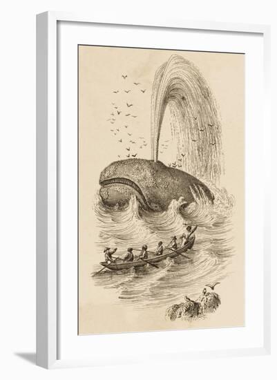 Catching Sperm Whales-null-Framed Art Print