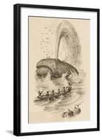 Catching Sperm Whales-null-Framed Art Print