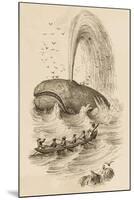 Catching Sperm Whales-null-Mounted Art Print