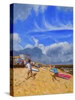 Catching the Ball, St Ives, 2016-Andrew Macara-Stretched Canvas