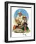 "Catching the Big One", August 3,1929-Norman Rockwell-Framed Giclee Print