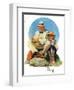 "Catching the Big One", August 3,1929-Norman Rockwell-Framed Giclee Print