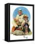 "Catching the Big One", August 3,1929-Norman Rockwell-Framed Stretched Canvas