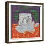 Catching the Rabbit - 1960 (Oil on Board)-David Alan Redpath Michie-Framed Premium Giclee Print