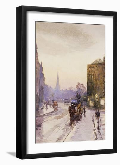 Catching the Tram in Nassau Street, Dublin-Rose Maynard Barton-Framed Giclee Print