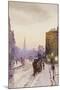 Catching the Tram in Nassau Street, Dublin-Rose Maynard Barton-Mounted Giclee Print
