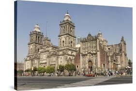 Catedral Metropolitana, Zocalo (Plaza De La Constitucion), Mexico City, Mexico, North America-Tony Waltham-Stretched Canvas