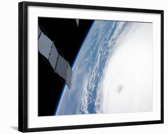 Category 4 Hurricane Ike from International Space Station, 220 Miles above the Earth-Stocktrek Images-Framed Photographic Print