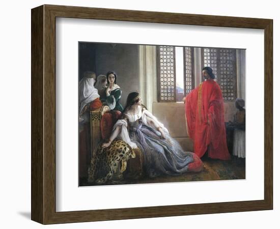 Caterina Cornaro Receives News of Deposition of Queen of Cyprus, 1842-Francesco Hayez-Framed Giclee Print