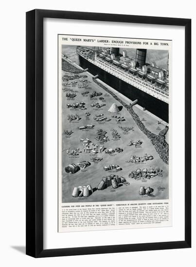 Catering for 3000 People on the Queen Mary Ocean Liner-George Horace Davis-Framed Art Print