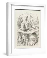 Caterpillar Alice and the Caterpillar-John Tenniel-Framed Photographic Print