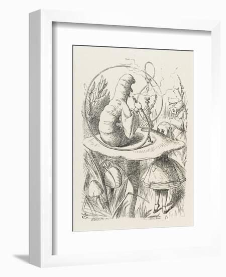 Caterpillar Alice and the Caterpillar-John Tenniel-Framed Photographic Print