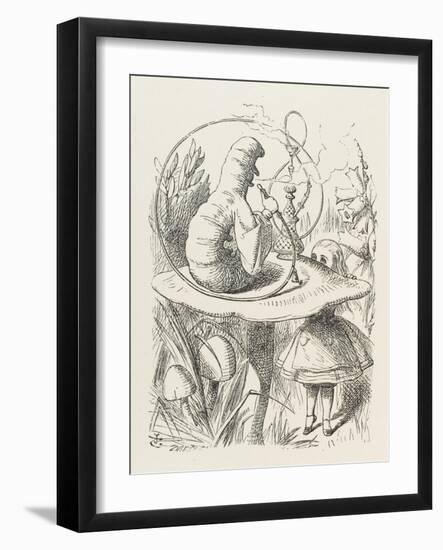 Caterpillar Alice and the Caterpillar-John Tenniel-Framed Photographic Print