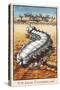 Caterpillar Tank Cartoon Scatters Fleeing Germans-Raphael Tuck-Stretched Canvas