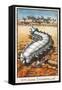 Caterpillar Tank Cartoon Scatters Fleeing Germans-Raphael Tuck-Framed Stretched Canvas