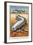 Caterpillar Tank Cartoon Scatters Fleeing Germans-Raphael Tuck-Framed Art Print