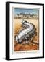 Caterpillar Tank Cartoon Scatters Fleeing Germans-Raphael Tuck-Framed Art Print