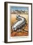 Caterpillar Tank Cartoon Scatters Fleeing Germans-Raphael Tuck-Framed Art Print