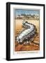 Caterpillar Tank Cartoon Scatters Fleeing Germans-Raphael Tuck-Framed Art Print