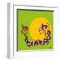 Caterpillar with Umbrella-Yaro-Framed Art Print