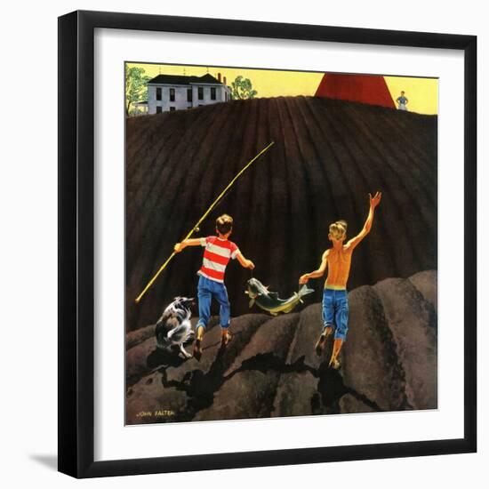 "Catfish", May 28, 1955-John Falter-Framed Giclee Print