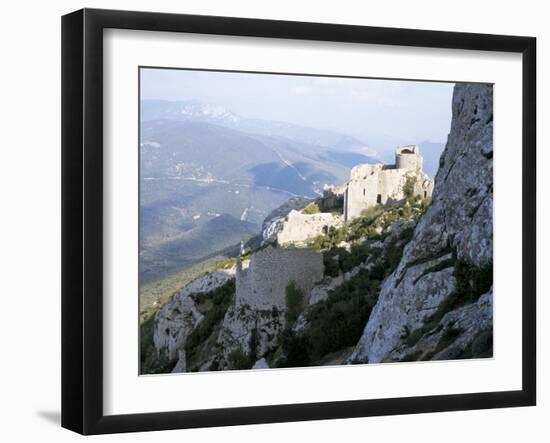 Cathar Castle of Peyrepertuse, Between Carcassonne and Perpignan, France-Richard Ashworth-Framed Photographic Print