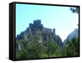 Cathar Castle Puilaurens-Marilyn Dunlap-Framed Stretched Canvas