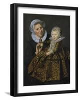 Catharina Hooft with Her Nurse, C.1619-20-Frans Hals-Framed Giclee Print