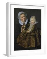 Catharina Hooft with Her Nurse, C.1619-20-Frans Hals-Framed Giclee Print