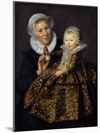 Catharina Hooft with Her Nurse-Frans I Hals-Mounted Giclee Print