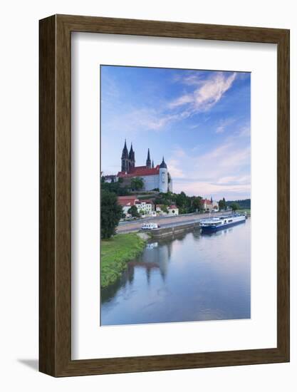 Cathedral, Albrechtsburg and River Elbe, Meissen, Saxony, Germany-Ian Trower-Framed Photographic Print