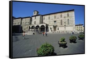 Cathedral and Fontana Maggiore, Piazza Iv Novembre, Perugia, Umbria, Italy-Geoff Renner-Framed Stretched Canvas