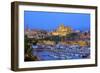 Cathedral and Harbour, Palma, Mallorca, Spain, Europe-Neil Farrin-Framed Photographic Print