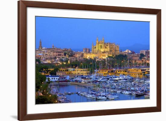 Cathedral and Harbour, Palma, Mallorca, Spain, Europe-Neil Farrin-Framed Photographic Print