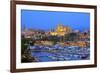 Cathedral and Harbour, Palma, Mallorca, Spain, Europe-Neil Farrin-Framed Photographic Print