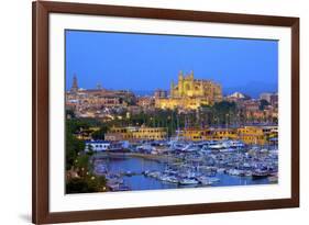 Cathedral and Harbour, Palma, Mallorca, Spain, Europe-Neil Farrin-Framed Photographic Print