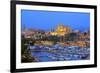 Cathedral and Harbour, Palma, Mallorca, Spain, Europe-Neil Farrin-Framed Photographic Print