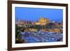 Cathedral and Harbour, Palma, Mallorca, Spain, Europe-Neil Farrin-Framed Photographic Print