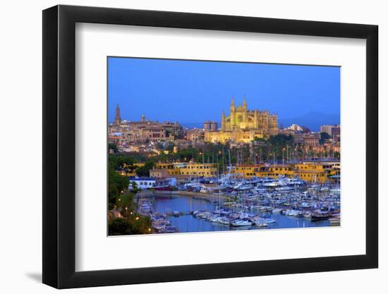 Cathedral and Harbour, Palma, Mallorca, Spain, Europe-Neil Farrin-Framed Photographic Print