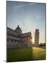 Cathedral and Leaning Tower at sunrise, Piazza dei Miracoli, Pisa, Tuscany, Italy-Karol Kozlowski-Mounted Photographic Print