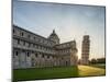 Cathedral and Leaning Tower at sunrise, Piazza dei Miracoli, Pisa, Tuscany, Italy-Karol Kozlowski-Mounted Photographic Print