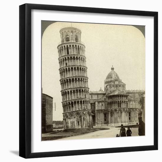 Cathedral and Leaning Tower of Pisa, Italy-Underwood & Underwood-Framed Photographic Print