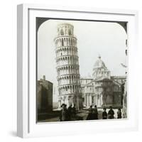 Cathedral and Leaning Tower of Pisa, Italy-Underwood & Underwood-Framed Photographic Print