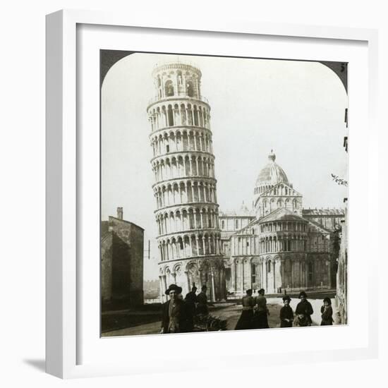 Cathedral and Leaning Tower of Pisa, Italy-Underwood & Underwood-Framed Photographic Print