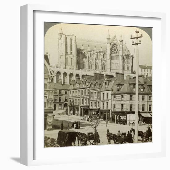 Cathedral and Main Street, Queenstown, Ireland, C Late 19th Century-Underwood & Underwood-Framed Photographic Print