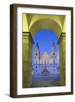 Cathedral and Marien Column, Salzburg, Salzburger Land, Austria, Europe-Markus Lange-Framed Photographic Print