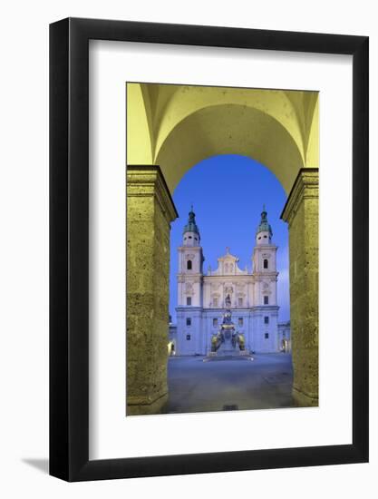 Cathedral and Marien Column, Salzburg, Salzburger Land, Austria, Europe-Markus Lange-Framed Photographic Print