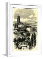 Cathedral and Platform at Berne. Switzerland-null-Framed Giclee Print