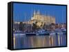 Cathedral and Port, Palma, Majorca, Balearic Islands, Spain, Mediterranean, Europe-Marco Cristofori-Framed Stretched Canvas