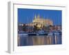 Cathedral and Port, Palma, Majorca, Balearic Islands, Spain, Mediterranean, Europe-Marco Cristofori-Framed Photographic Print